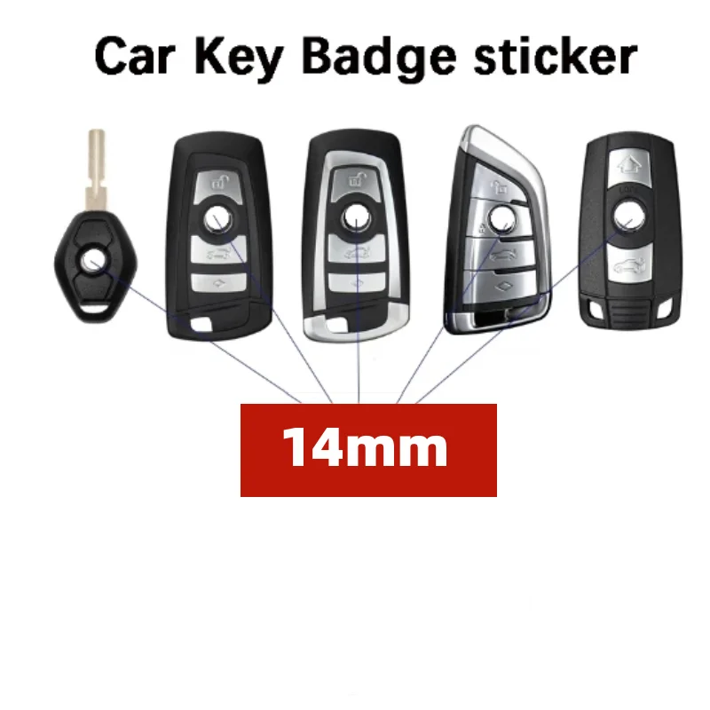 

New 5pcs 20pcs 100pcs Superior Quality 14mm Car Key Epoxy Sticker Remote Logo Badges Emblem Sticker For Remote Key Accessories