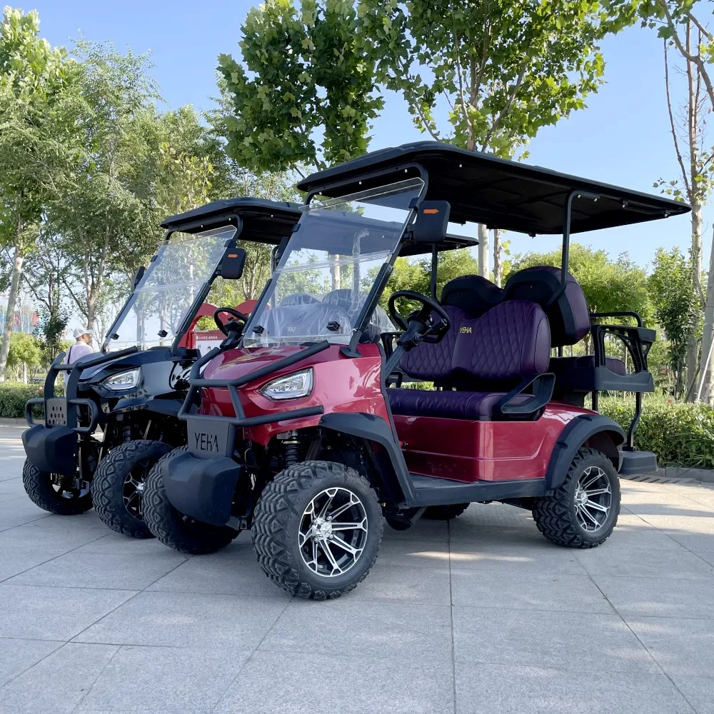 High Quality Solar Panel Electric Golf Cart 60V 5000W Motor Sightseeing Club Car Buggy Golf Scooter Electric