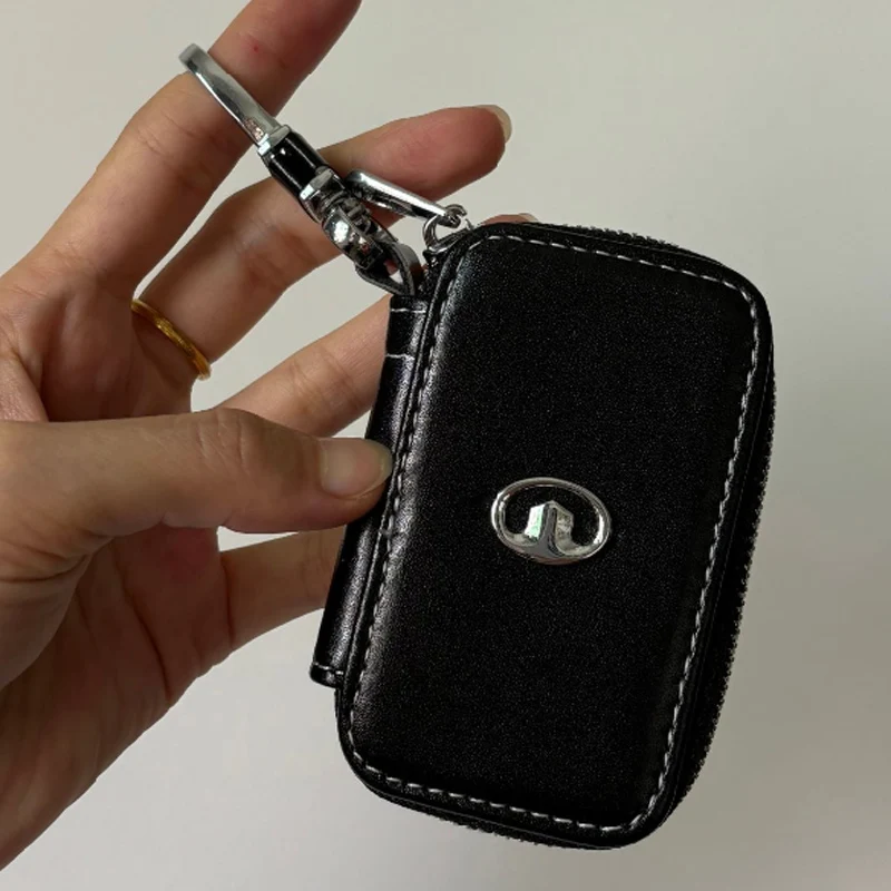 

Genuine Leather Key Wallet Car Key Bag Multi-Function Key Case For Great Wall Hover H5 H3 Safe M4 Wingle 5 Deer Voleex C30