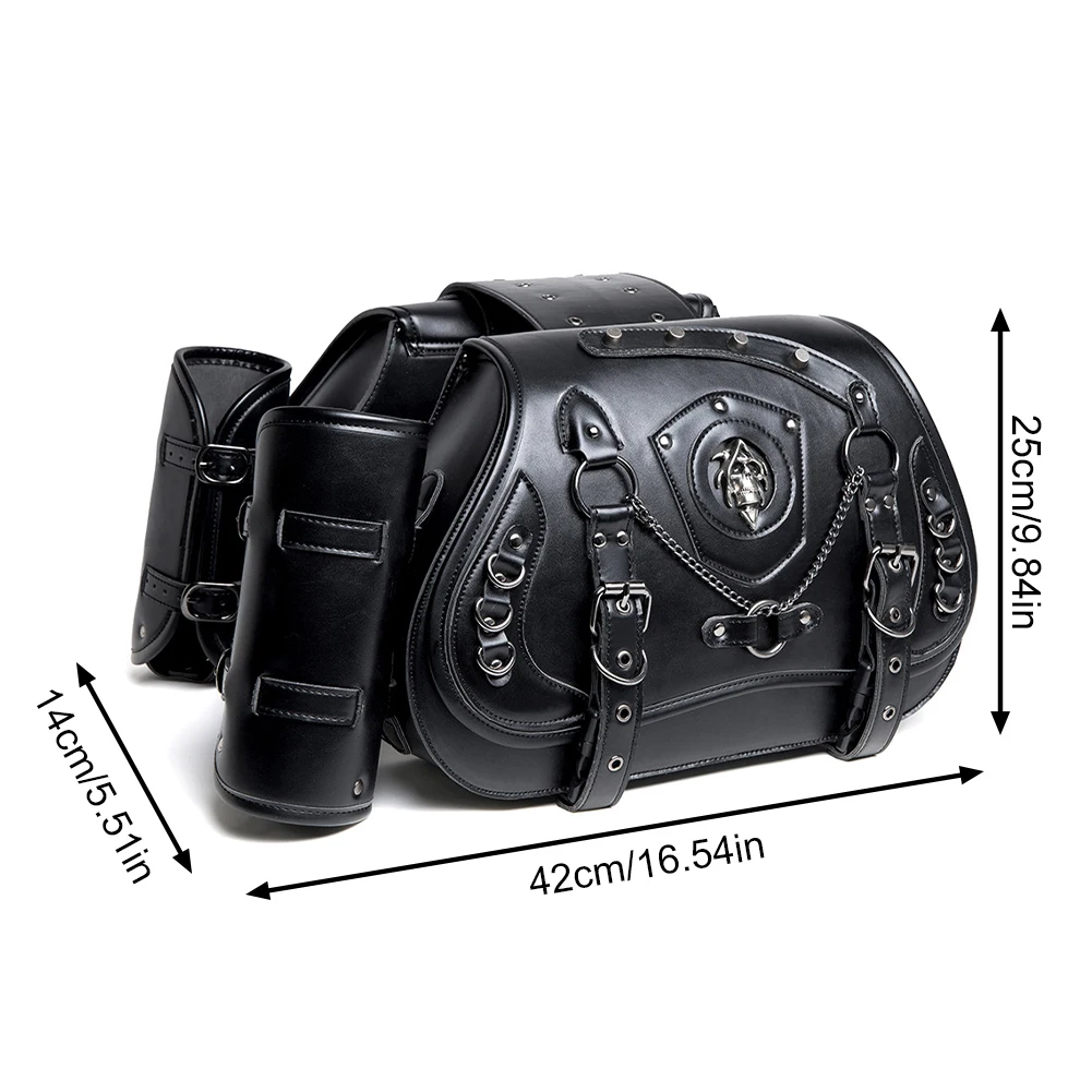 1 زوج أكياس السرج دراجة نارية مع حامل الكأس دراجة نارية الجانب الخلفي أكياس فاسق نمط قاطرة حقيبة لدراجة نارية هارلي