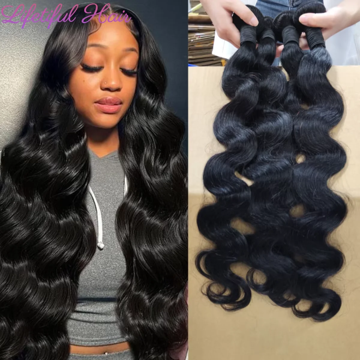 Body Wave Human Hair Bundles 28 30 32 Inch Bundles 100% Human Hair Extensions For Women Brazilian Weave Bundles Fast Shipping