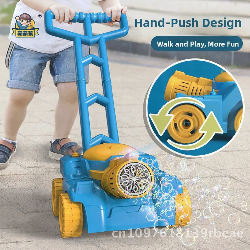 لعبة سيارة الخزان الكهربائي للأطفال مع منفاخ فقاعات يعمل بالدفع اليدوي وتميز الموسيقى الخفيفة للعب الأطفال في الهواء الطلق #4