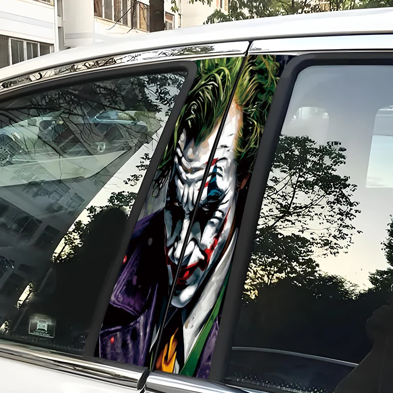 Auto Joker Stickers Auto B-Stijl Vinyl Stickers Waterdichte Auto Center Kolom Cartoon Cover Krassen Auto Accessoires