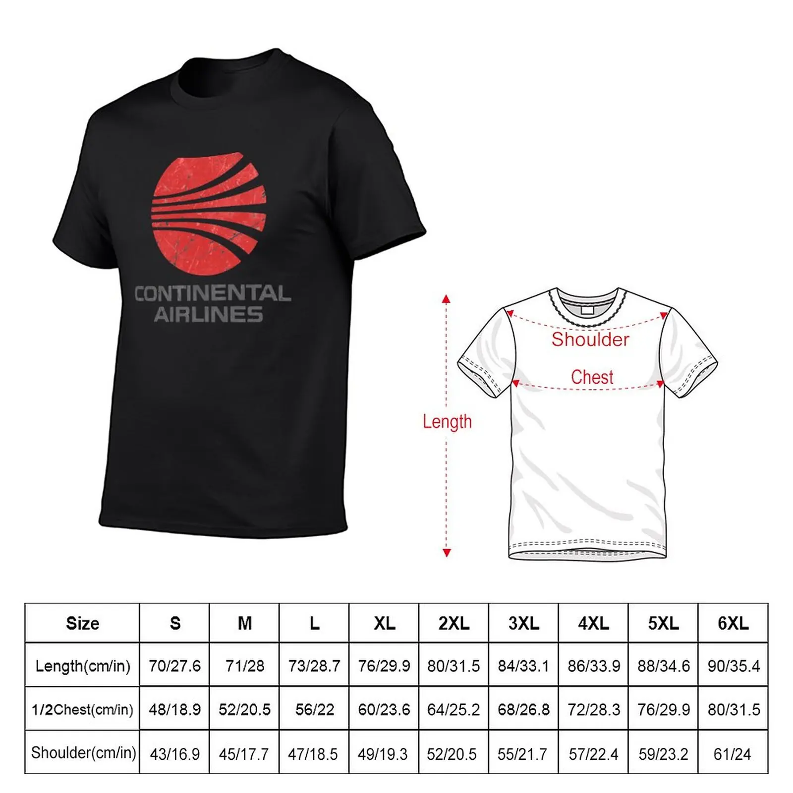 New Continental Airlines Vintage Aviation T-Shirt Aesthetic clothing Oversized t-shirt aesthetic clothes tops men clothing