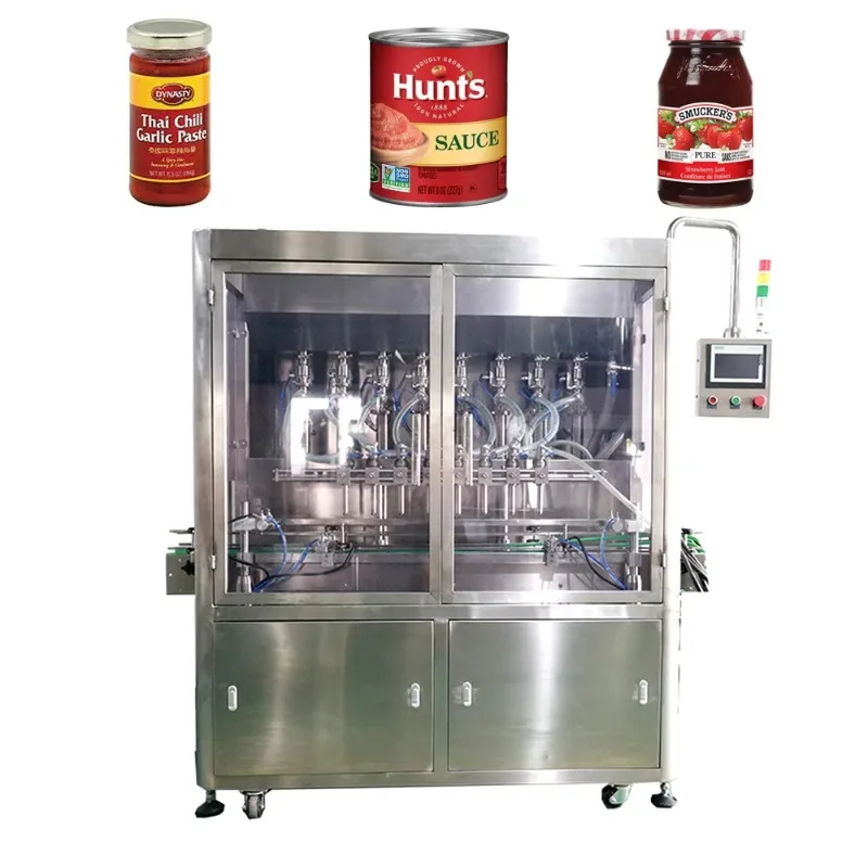 Custom Fruit Jam Production Machine Pizza Sauce Filling and Canning Production Line for Clay Crock Containers/jars