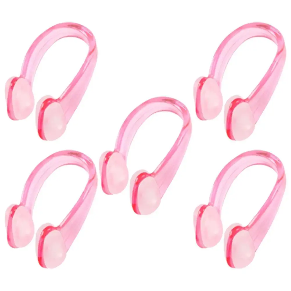 

5 Pcs Swimming Nose Clip Waterproof Silica Gel Kids Adults Nose Plugs for Swimming Non Slip Comfortable Anti Choke Training