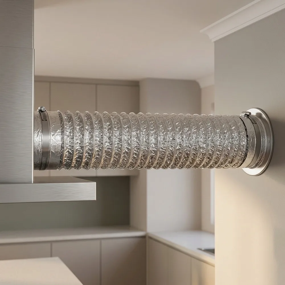 1 5 Meter Telescopic for exhaust Hose Aluminum Foil Flexible Vent Pipe High Temperature Resistant for Air Conditioning Dryer
