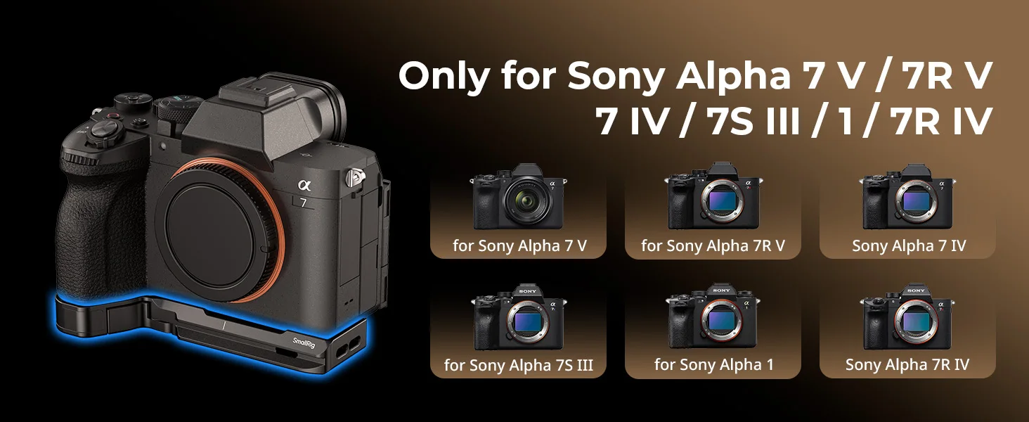 SmallRig A7 V / A7R V / A7 IV Montageplatte mit AirTag-Steckplatz für Sony Alpha 7 V / 7R V / 7 IV, mit 1/4"-20 Gewindelöchern -6033 – Detail 2