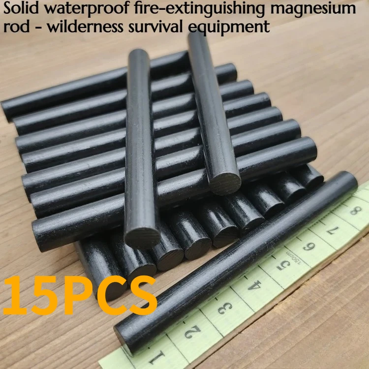 

15PCS Outdoor Emergency Waterproof Fire Starter Solid Magnesium Rod for Portable Camping Hiking and Survival Equipment