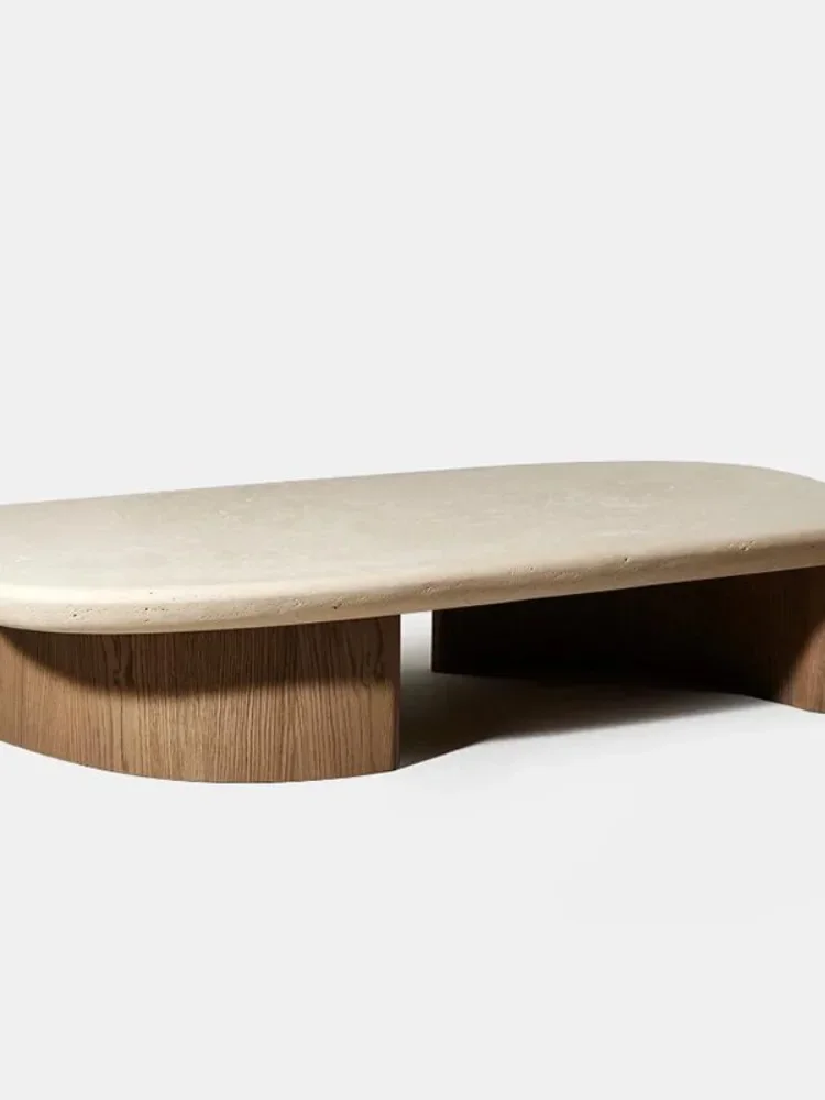 リビングルーム ホーム ヴィラ 大理石 インターネットセレブ トラバーチン コーヒーテーブル