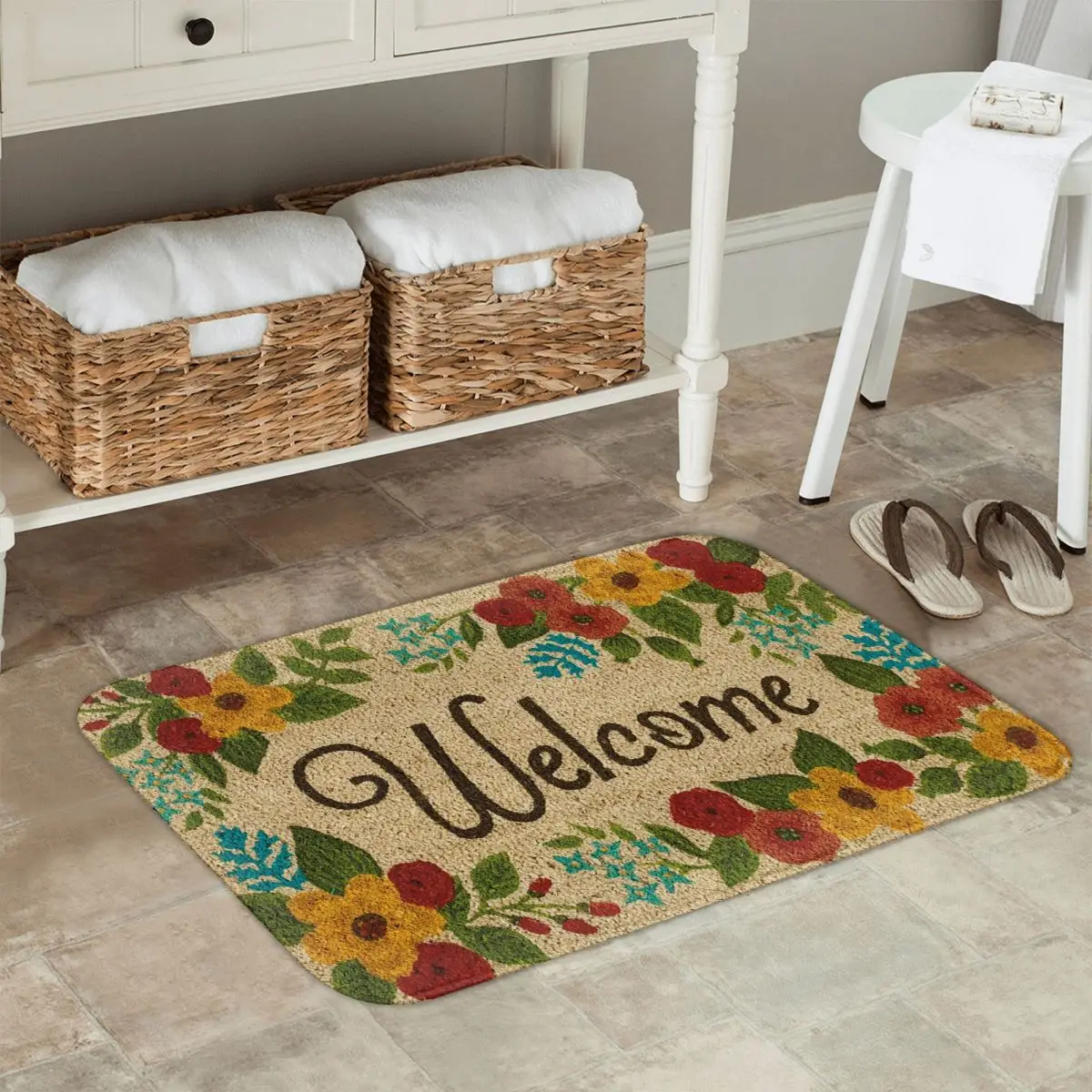 

Нескользящий коврик с принтом, напольный коврик, противоизносный ковер для кухни, входа, дома, ванной комнаты, гостиной, коврики для ног