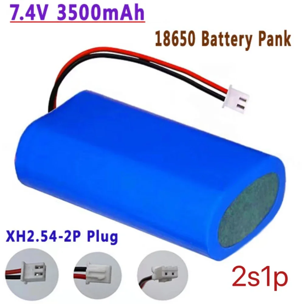 7.4V 3500mAh Rechargeable Lithium Battery for Megaphone Speaker Bluetooth Power Bank Accessories RC Toys Parts 2S 18650 Battery