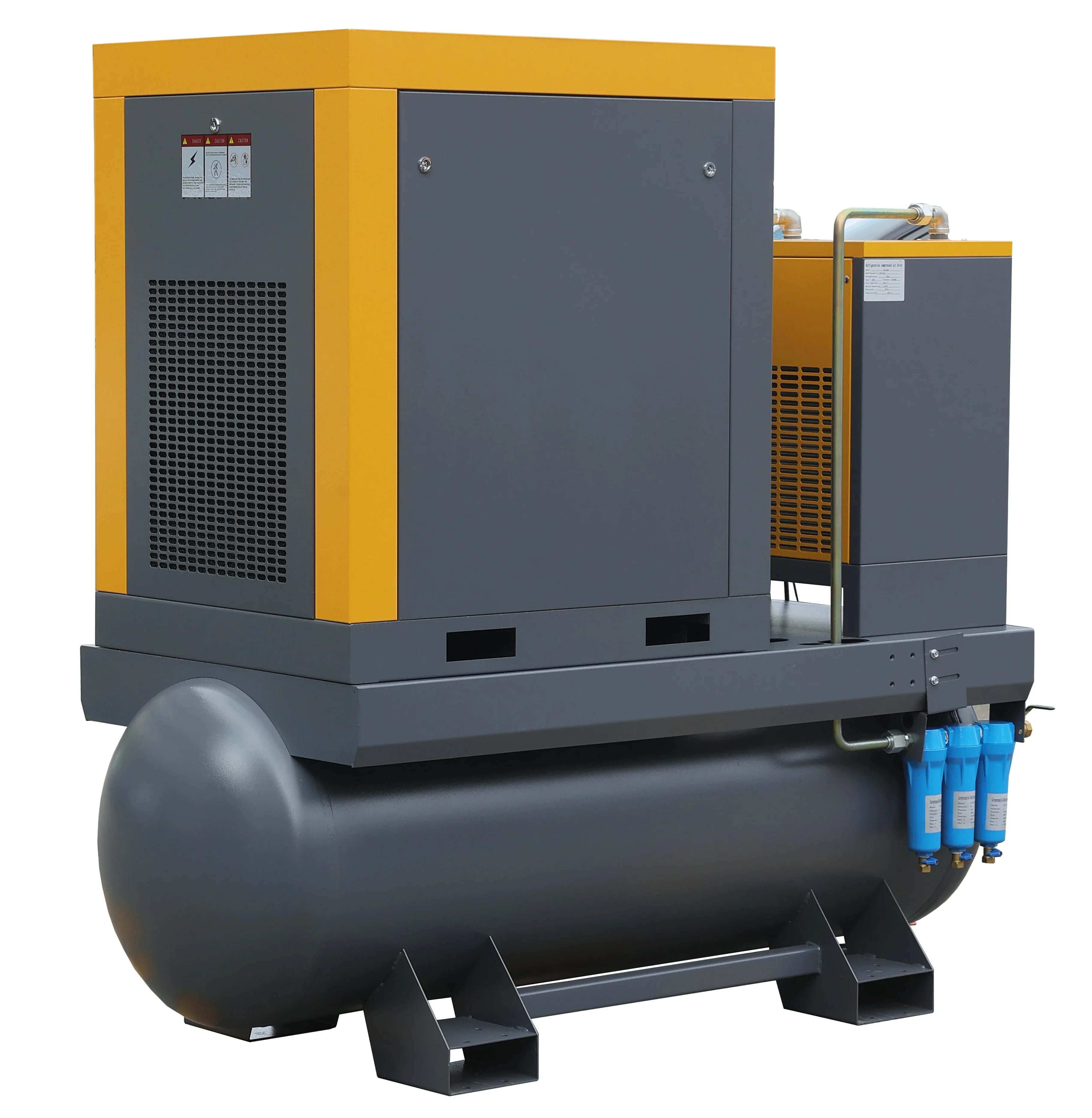 Quiet Rotary Screw Air Compressor Noise Level Below 65 DB Compact Design 7.5HP 10HP 15HP 20HP for Auto Repair, Small Workshop
