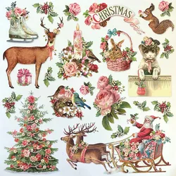 Elk Natal adesivos Artesanato e Scrapbooking, Brinquedos infantis, Livro adesivo decorativo, Papelaria DIY