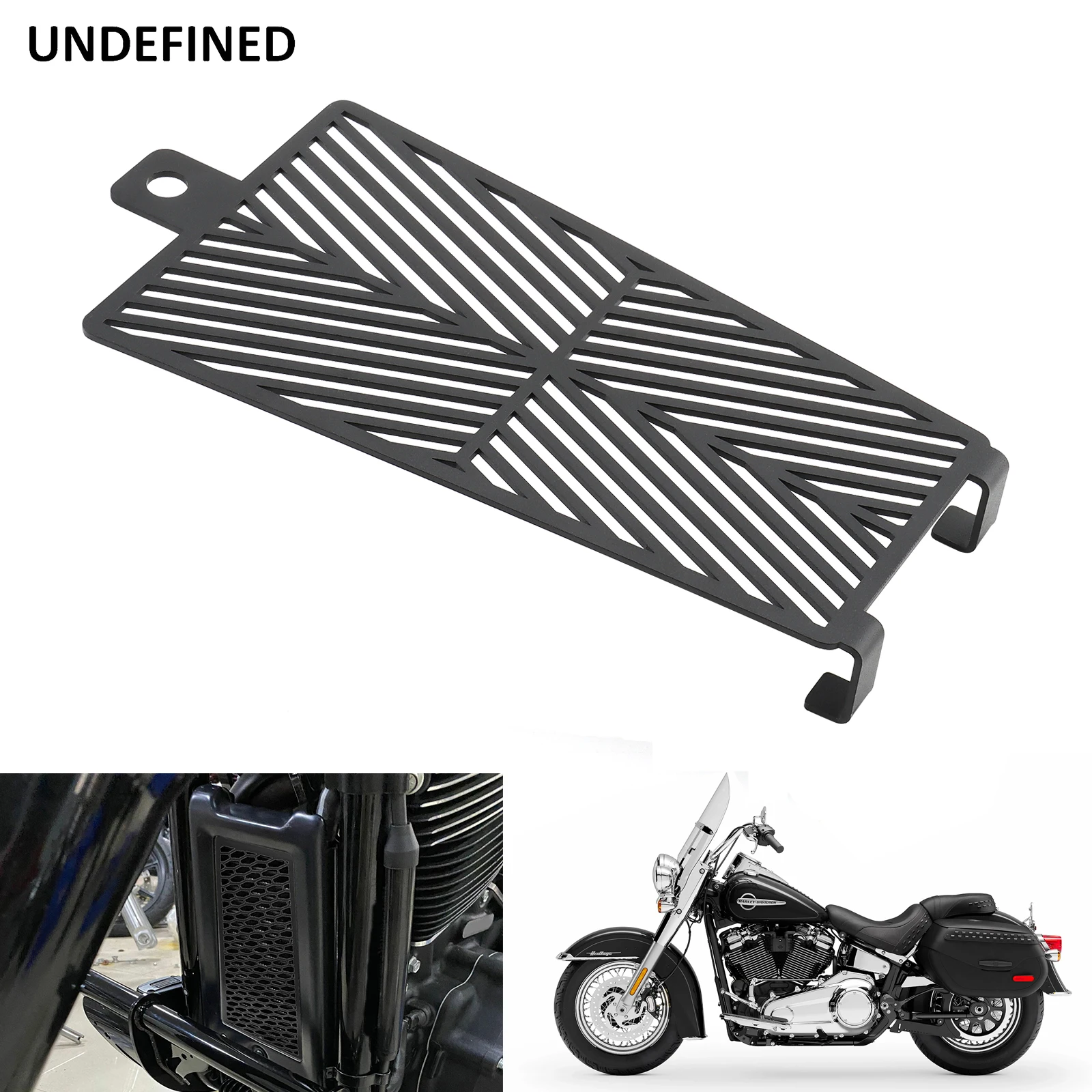 

Motorcycle Oil Radiator Cover Grille Guard Stainless Steel For Harley Softail Fat Boy Sport Glide Street Bob Low Rider 2018-2024