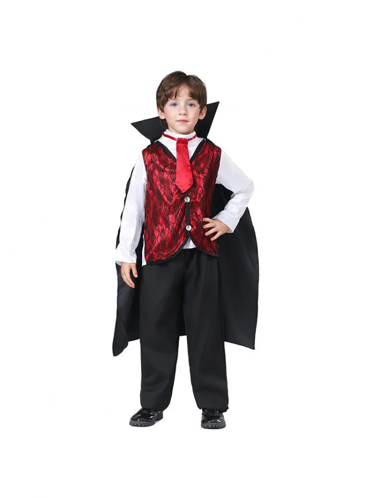 

New Halloween Children's Knight Cosplay Performance Set Knitted Costume Tunic Top And Pants for Stage And Festival