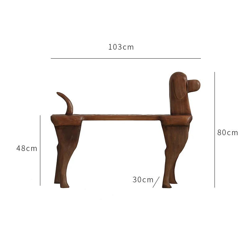 Customizable  Stool Vintage Entrance  Bench Bedside Stool Antique Solid Wood Bench