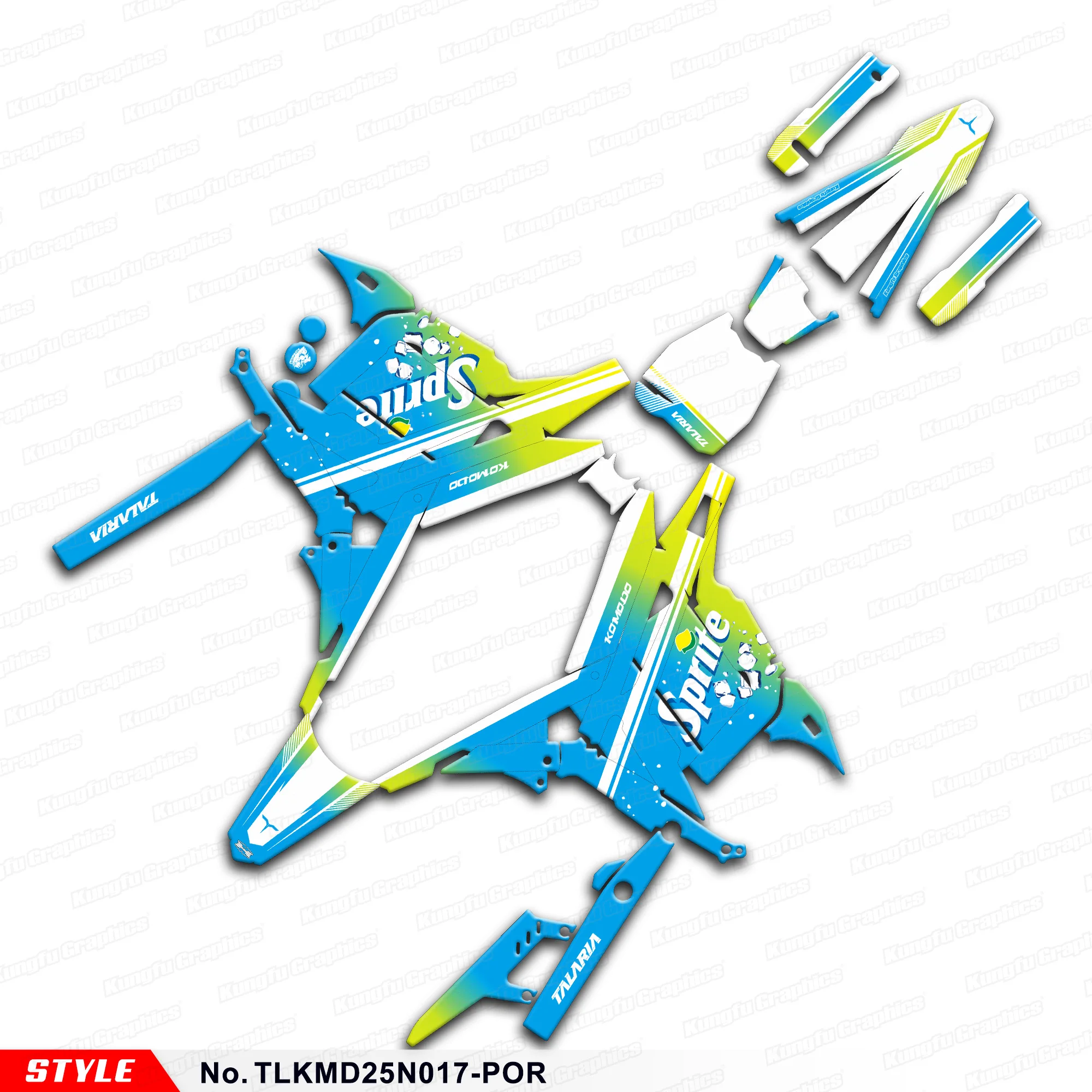 

Набор наклеек JY RACING, клейкие наклейки для TALARIA KOMODO, комплект для восстановления, номер модели TLKMD25N017-POR