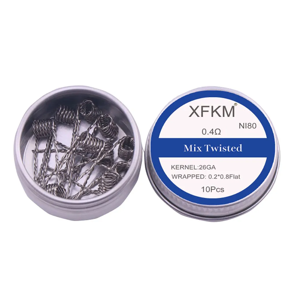 PreBuilt Inner Diameter 3mm Coil Fused Clapton Coils Alien Premade Resistances Mix Twisted NI80 Heating Wire Party Favors