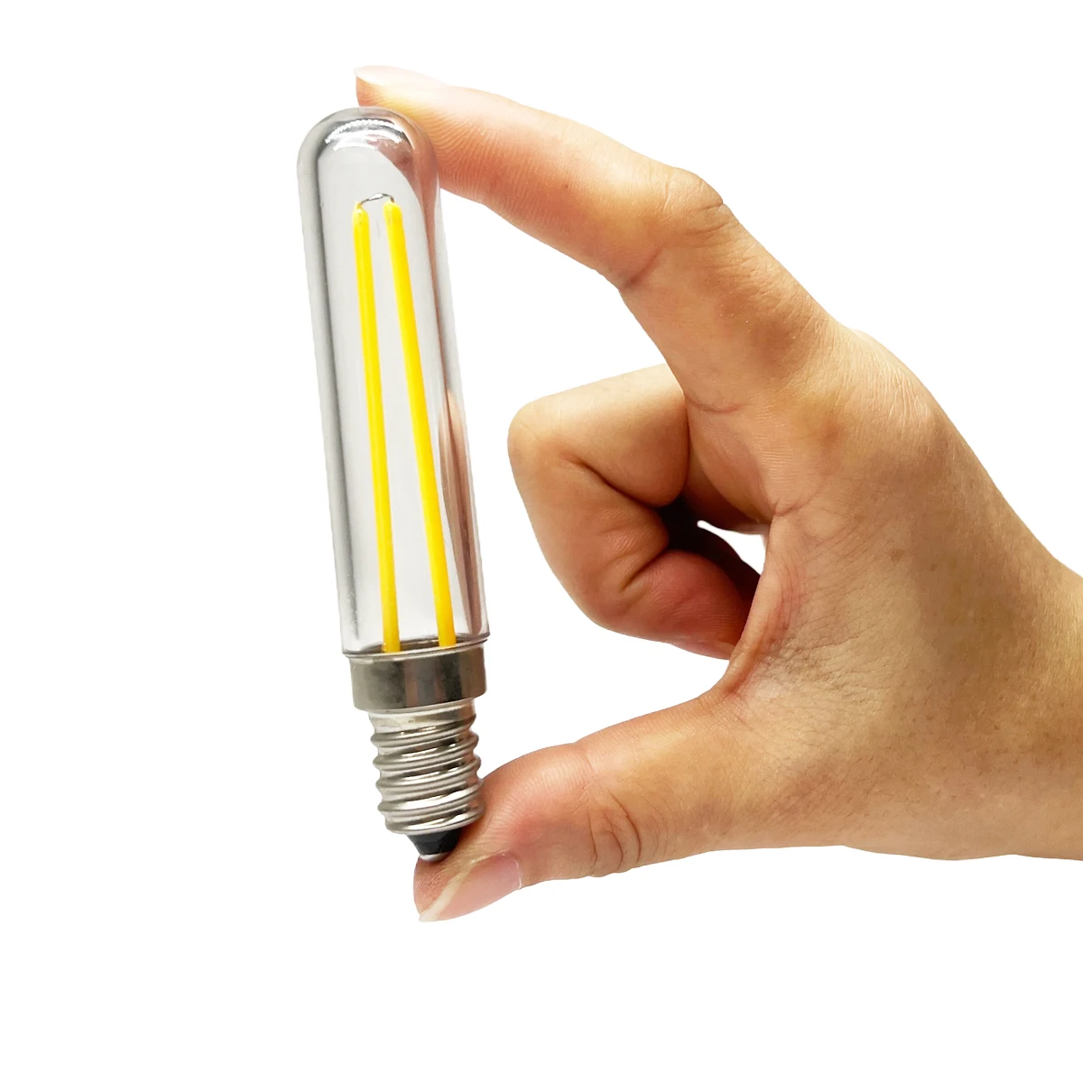 E12 T18 2LED Super Bright Lilament Energy-saving Lamp 3W Classical Gallery Lamps E14 Crystal Bulb Tubular 110V 220V