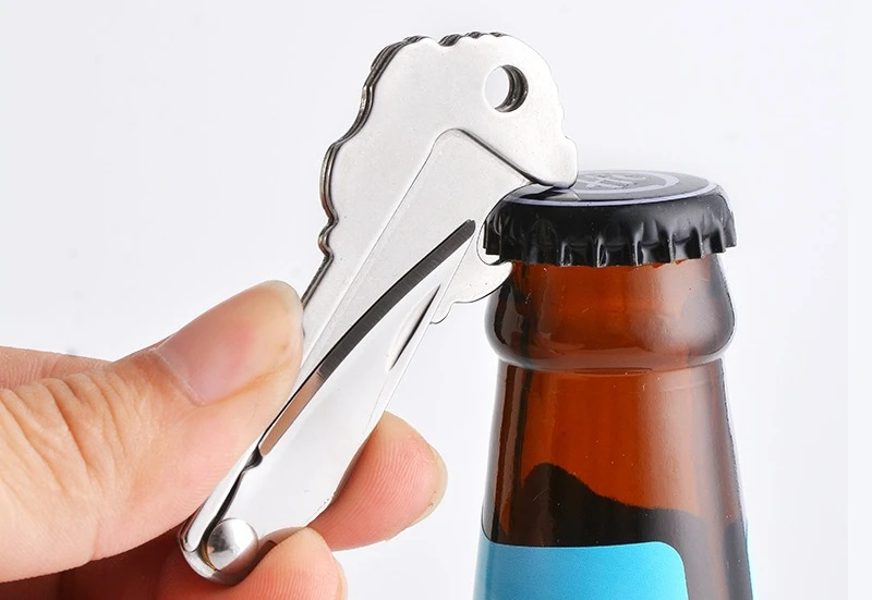 

Multi Functional Folding Label Bottle Opener Delivery EDC Tool Portable Screwdriver Mini Stainless Steel Key Knife