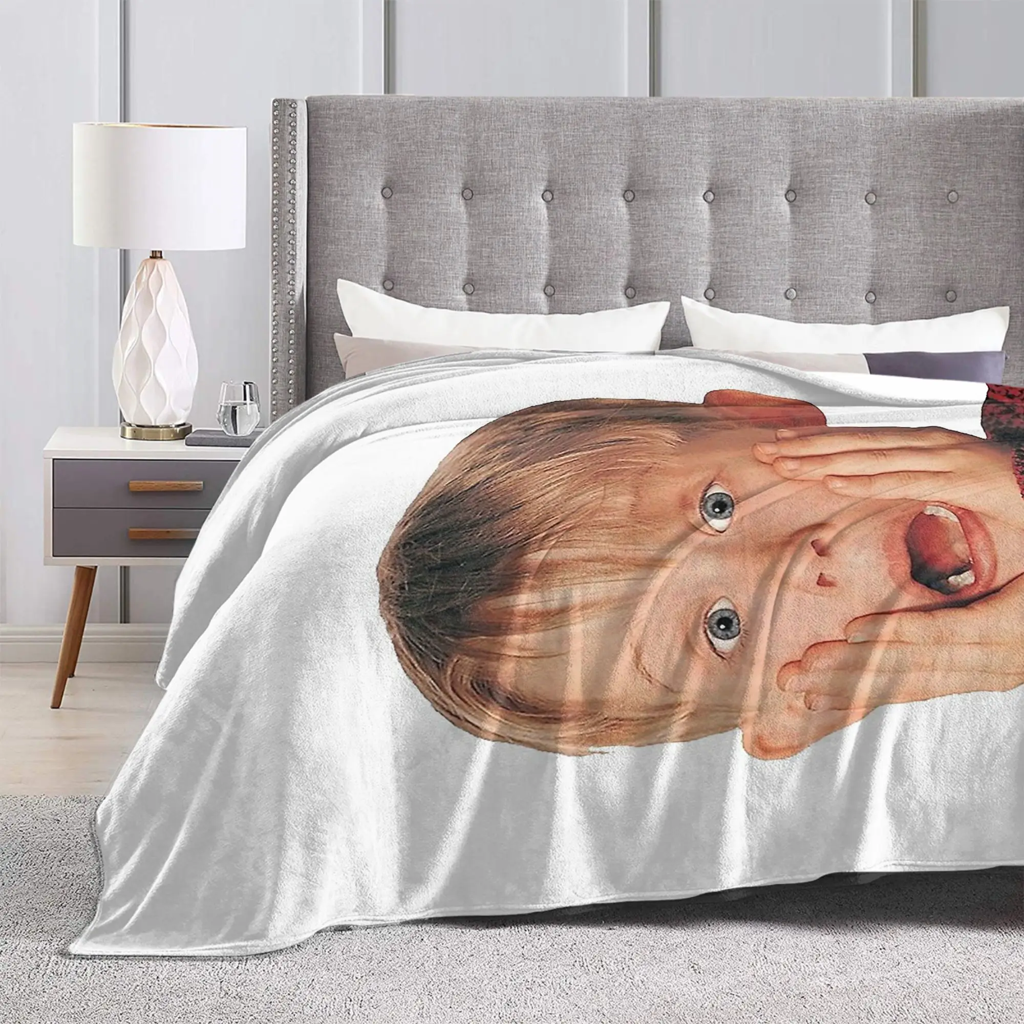 كيفن مكاليستر آه البطانيات الصوف الديكور عيد الميلاد المنزل وحده لينة رمي البطانيات للسرير غرفة نوم أفخم رقيقة لحاف #4