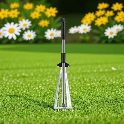 

Adjustable Telescopic Metal Rake Retractable Leaf Rake Lightweight Gardening Yard Lawn Cleanup Tool Adjustable Rakes for Leaves