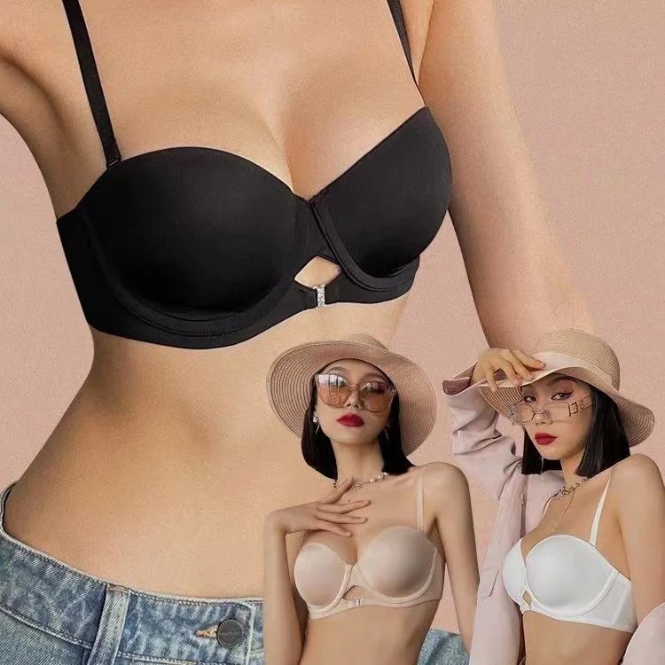 Ubaulgerie seno piccolo femminile raccolto lucido invisibile sexy non marking reggiseno confortevole supporto superiore reggiseno anti-cedimento femminile