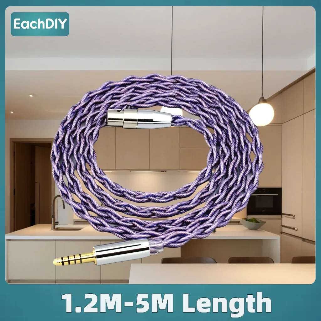 

litz 7N OCC Headphone Cable For Beyerdynamic DT1770 DT1990 PRO AKG K181 pro 2015 M220 Type2 1.8mm 140 cores 7908