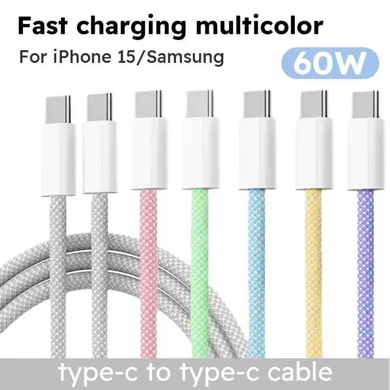 Original PD 20W Fast Charger 3A USB C to Type C Cable For Apple iPhone 15/16 Pro MAX Quick Charging For Samsung S24 Xiaomi Cable