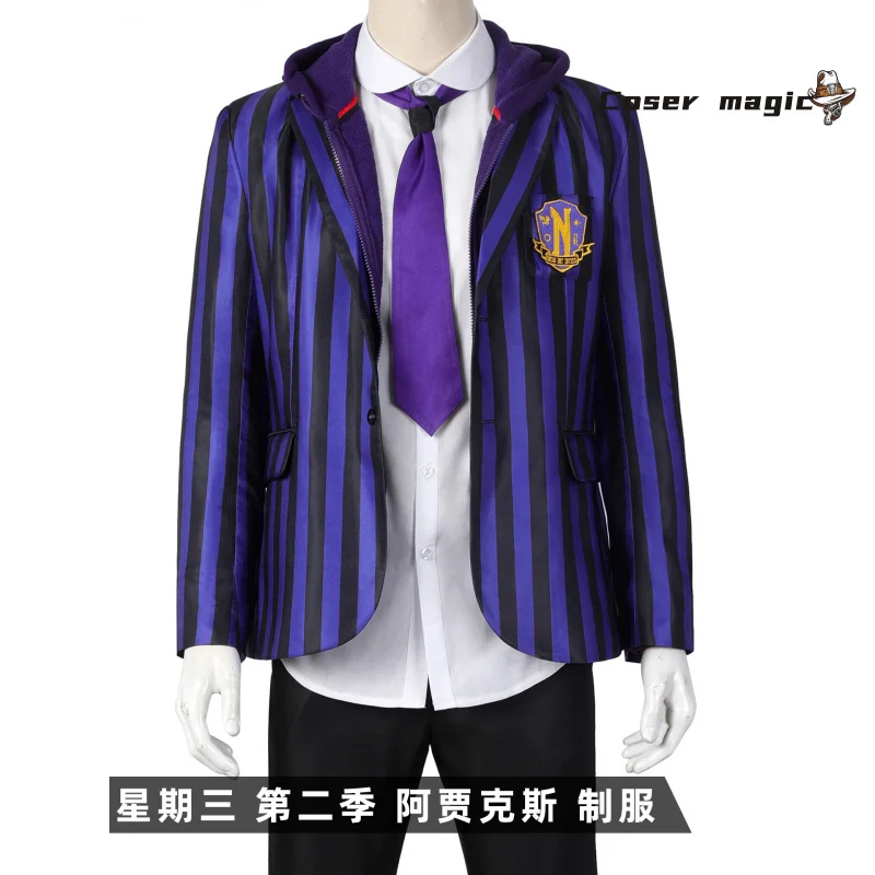 Wednesday Addams Cosplay Outfit Season 2 Nexus Academy Xavier Thorpe Uniform