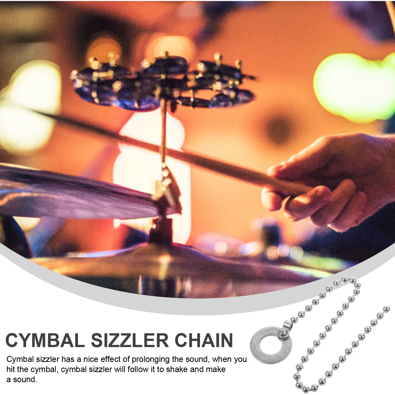 

Cymbal for Drum Kit Sustain Chain Cymbals Extension Blue Aluminum Alloy