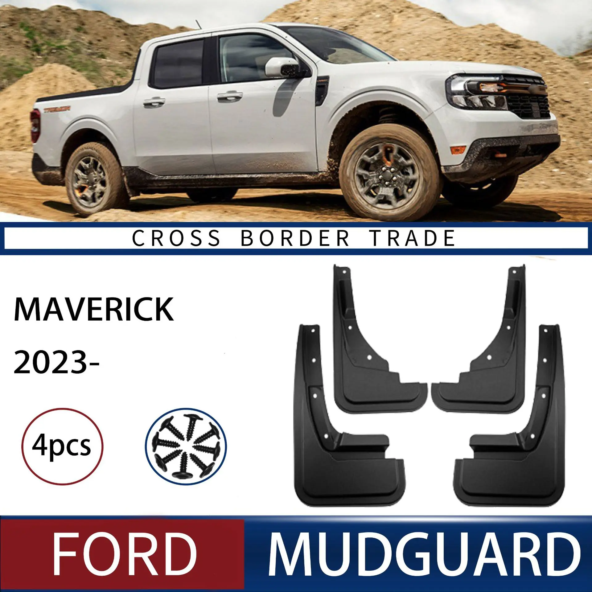 

FOR Ford Maverick 2023 Car Molded Mud Flaps Splash Guards Mudguards Front Rear Styling Front Rear Car Accessories