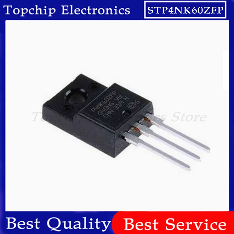 10pcs STP4NK60ZFP P4NK60ZFP 4N60 TO-220