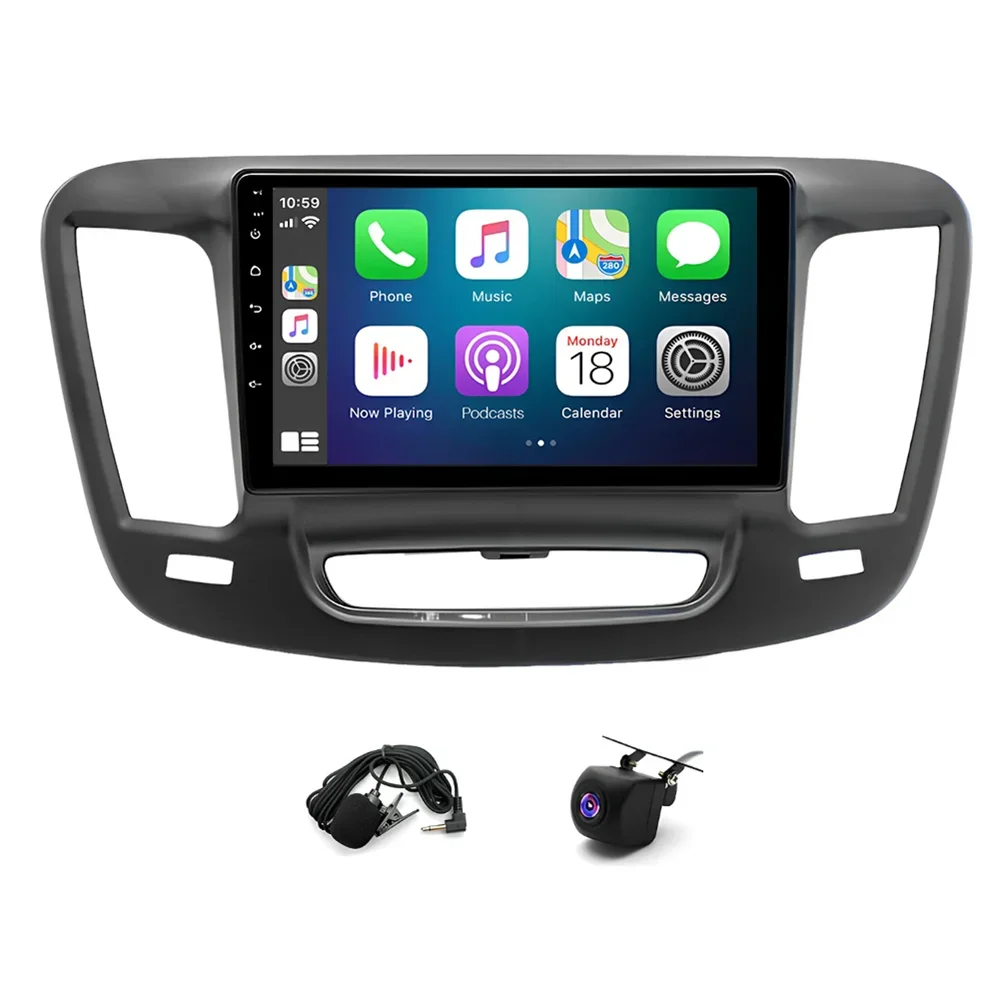 Navegación de coche de 9 pulgadas compatible con CarPlay + Android Auto / 4 + 64G + AHD Android 13 para Chrysler 200C 2015-2019