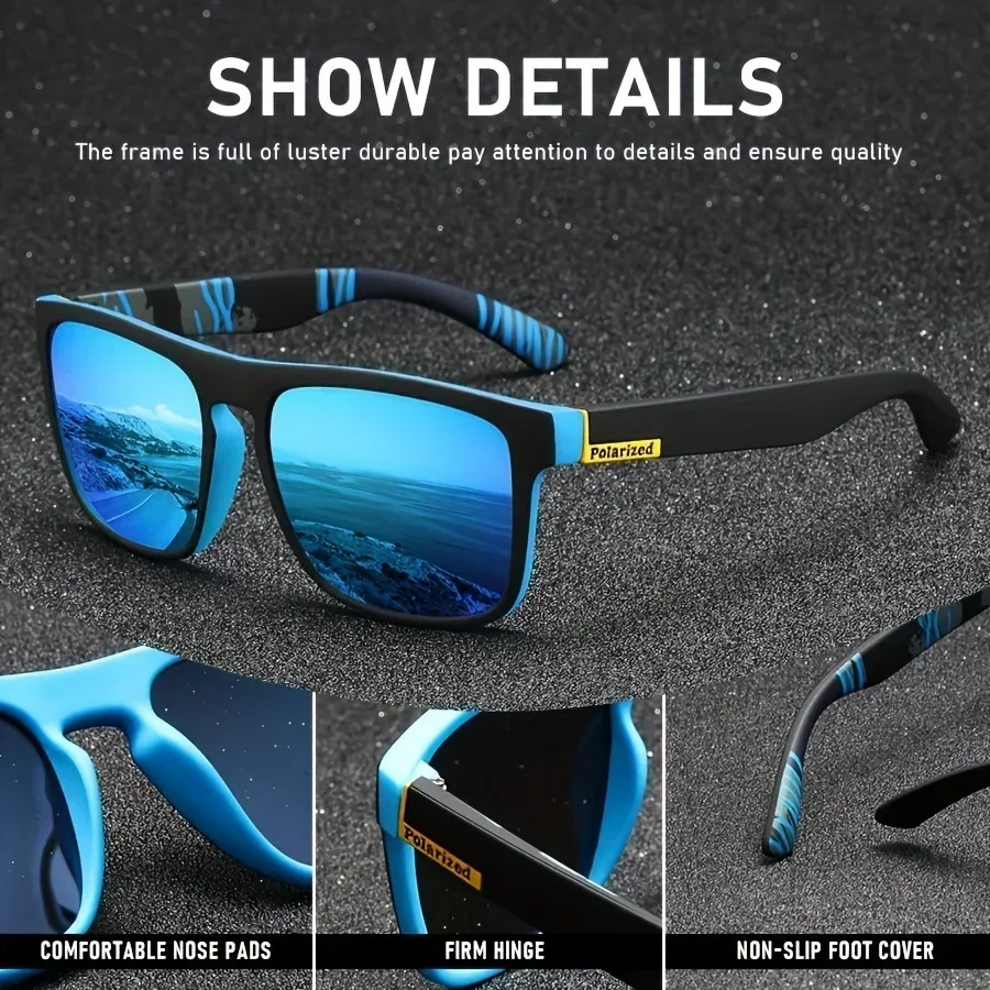 1/3 Pack Square Polarized Sunglasses Fashion Retro Men Women Driving Fishing Sunglasses Glare Driver Glasses UV400 Glasses