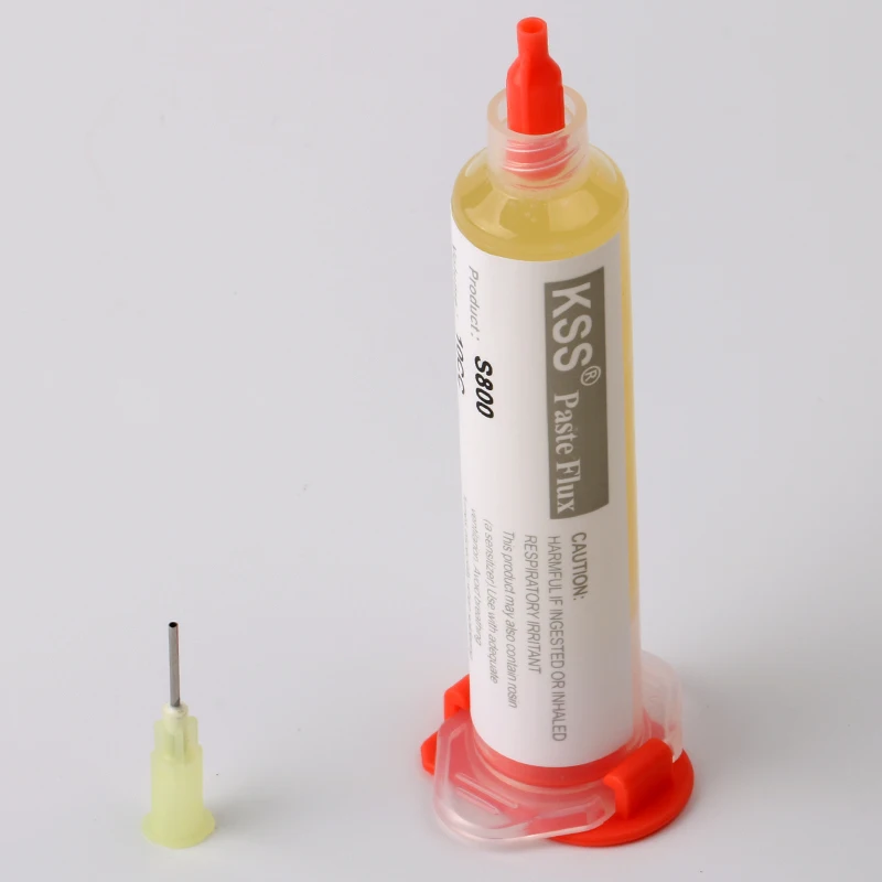 

wholesale KSS S800 10CC Solder paste Flux 100% Original Fluxs for Soldering fluxo de BGA Welding Dispensing needle flux Fluxes