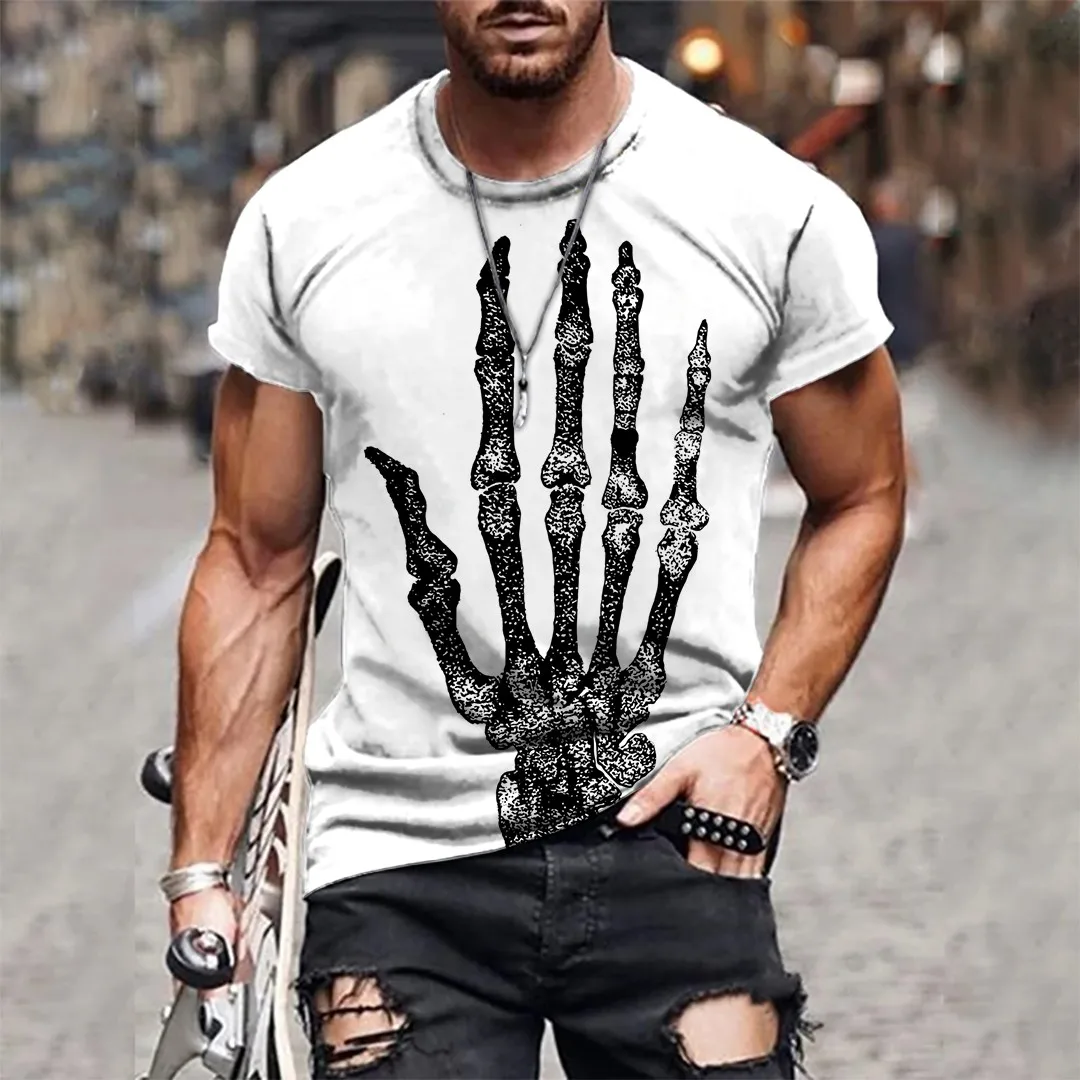 

Men's quick drying tennis printed T-shirt for summer new fitness running short sleeved breathable outdoor sports round neck top