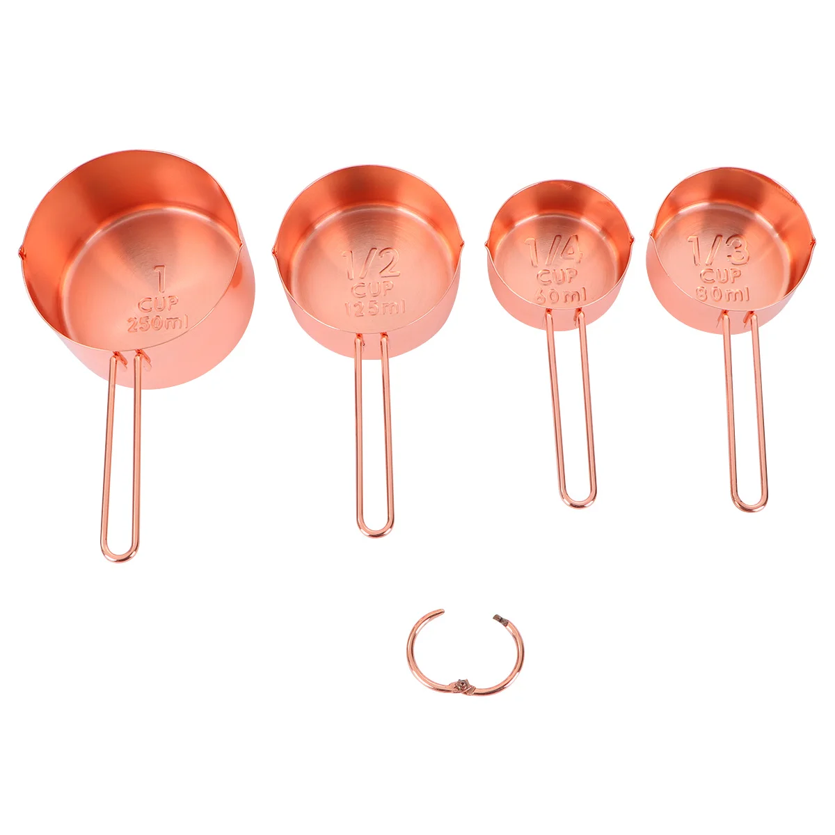 

4Pcs Stainless Steel Rose Gold Measuring Cups Set Accurate Measurement Baking Kitchen Utensils Measuring Cup Set