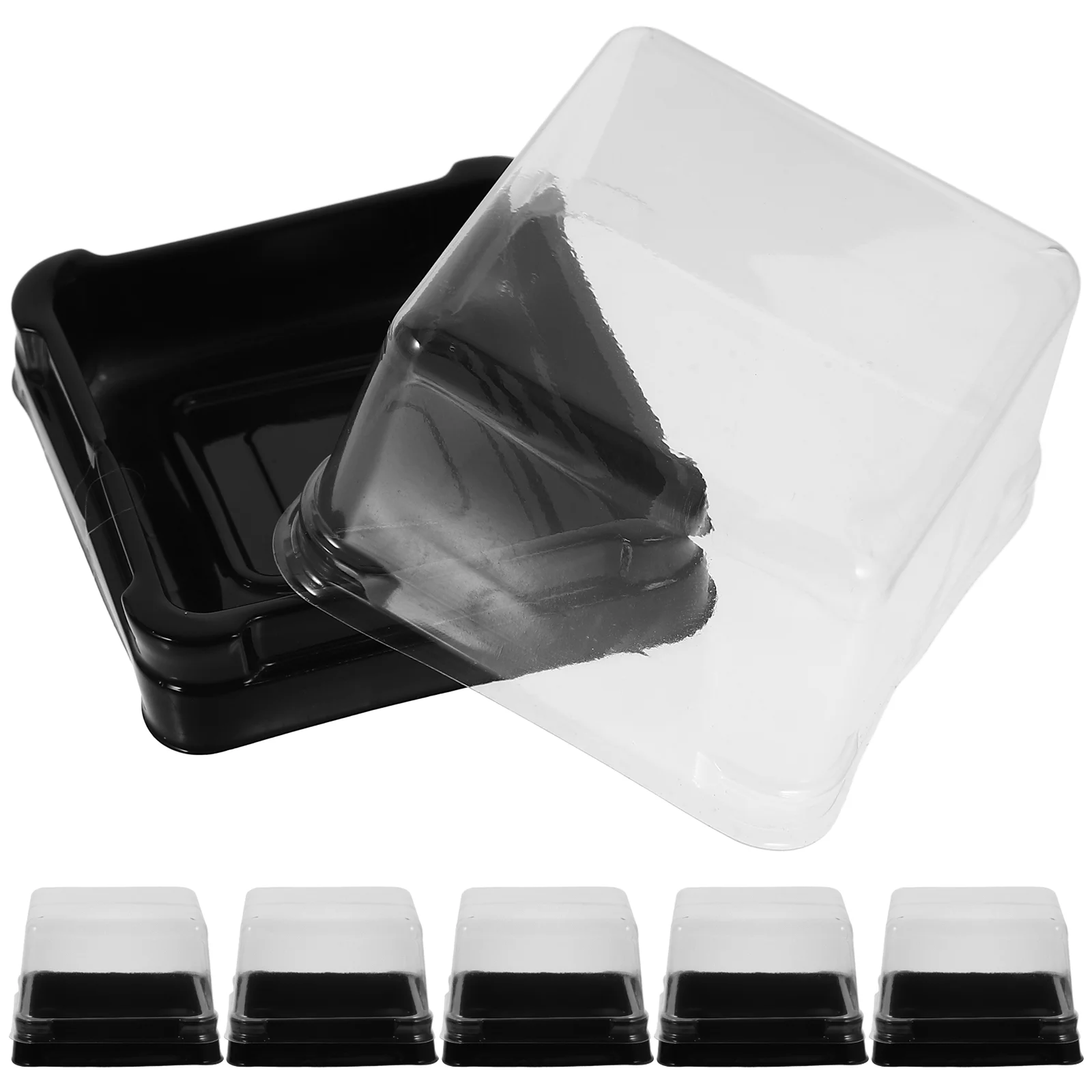 

Cake Storage Carrier Egg Yolk Crisp Packaging Box Cupcake Cookie Boxes Egg-Yolk Puff Holder Black