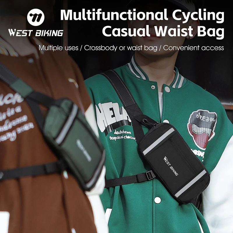 WEST BIKING Professional Running Waist Bag Outdoor Sports Belt Pouch Phone Case Men Women Hidden Pouch Large Capacity Gym Bags