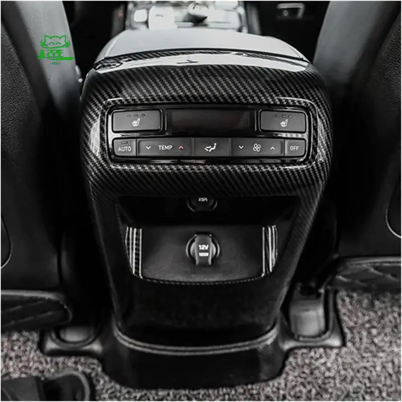

A22E-For Hyundai Palisade 2019-2023 Car Rear Air Outlet Panel Cover Trim Sticker Accessories ABS Carbon Fiber