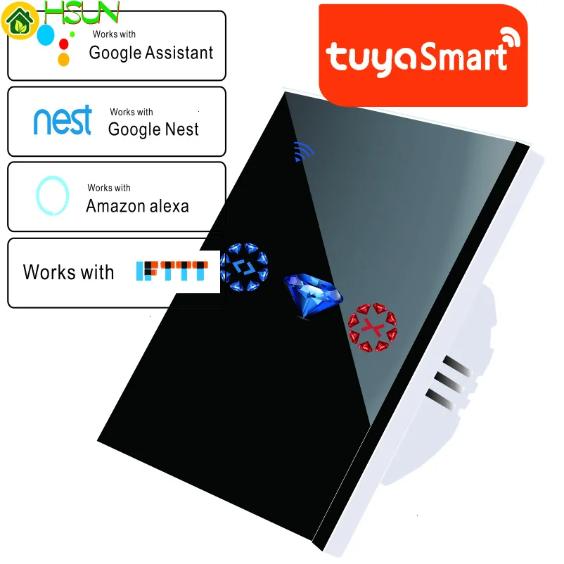 Smart Home WiFi Electrical touch Blinds curtain switch tuya APP Voice Control by Alexa Echo for Mechanical Limit Blinds Motor