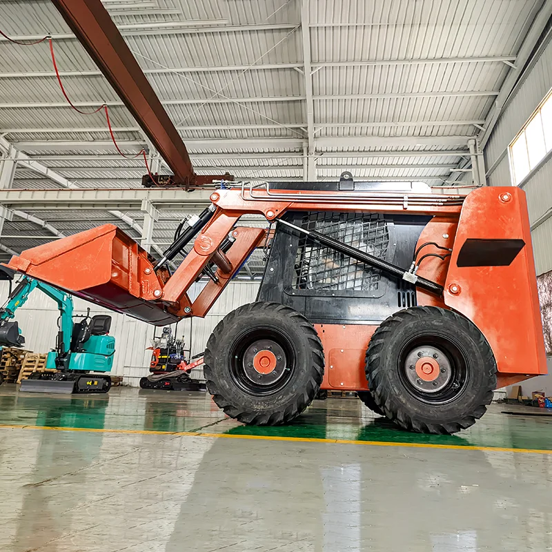 

Factory Price Wheel Mini Wheel Skid Steer Loader 1 Ton Gearbox Motor New Front Loader 1 Year Warranty Engine