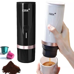 for CERA+Portable Coffee Machine Portable Coffee Machine Mini Automatic Espresso Handpress Pod Travel/Outdoor/Customizable Logo