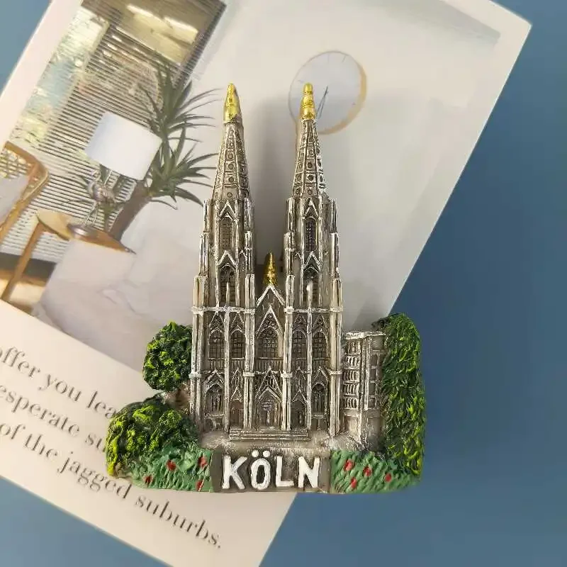 KOLN Germany Cologne Church Refrigerator Magnet German Souvenir Hand-painted Home Decor Fridge Sticker Gifts Collection