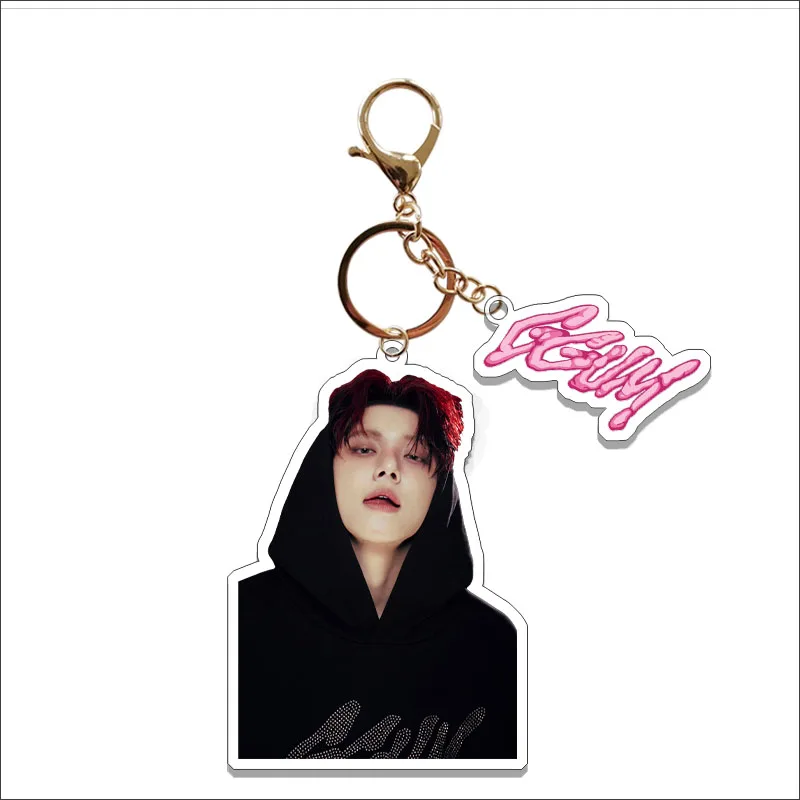 KPOP Yeonjun GGUM 1st Solo Album Photo Print Acrylic Keyring Cartoon Figure Fashion Keychain Bag Car Key Pendant Fans Collection