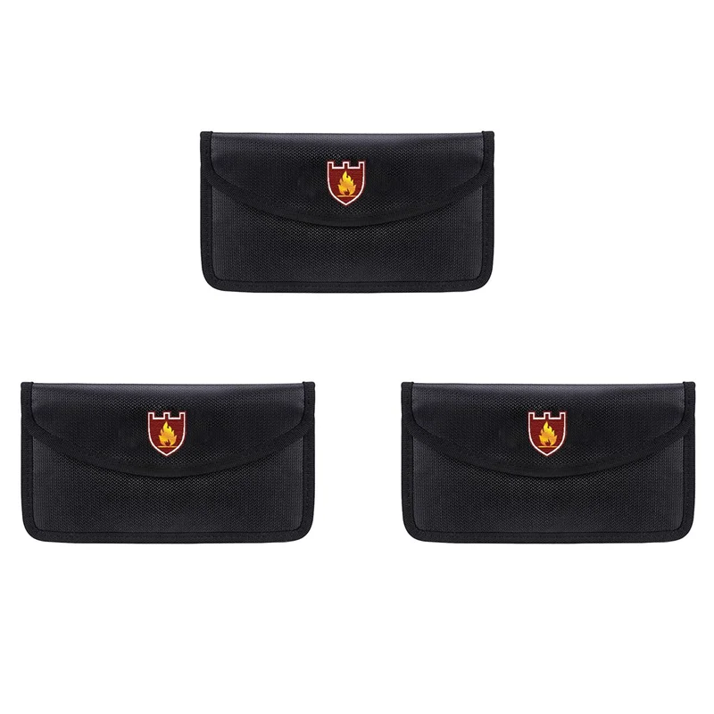 EDT-3X 휴대용 내화 및 방수 문서 봉투 파일 폴더 현금 주머니 귀중품 돈 가방 안티 신호 가방