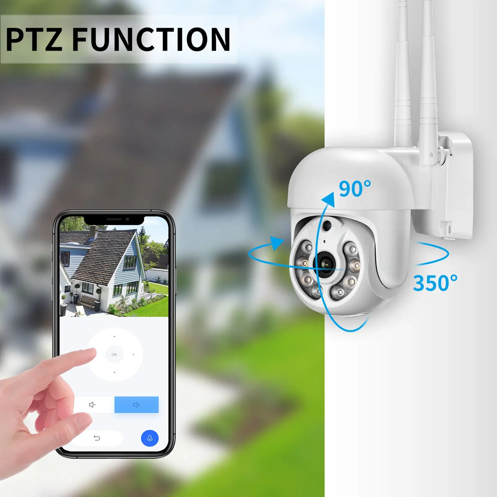 HD 3MP 8CH WIFI NVR Security Camera Set AI Full Color Night Vision Auto Tracking IP Monitor Two-Way Audio PTZ Surveillance Kit