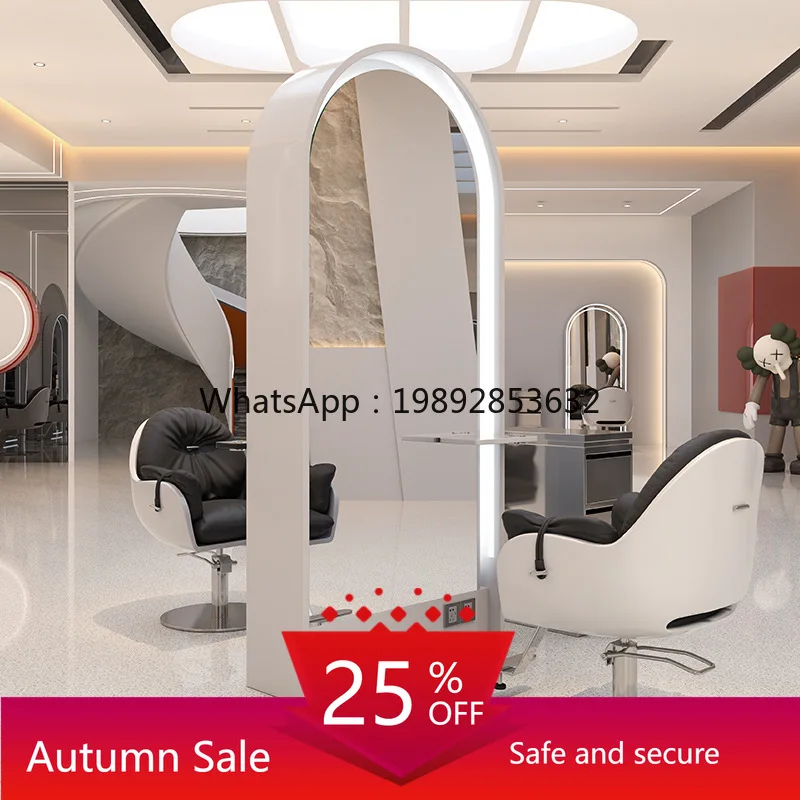 

LYY Barber Shop Double-Sided Floor Mirror Hair Salon Mirror Stand Haircut Salon Special